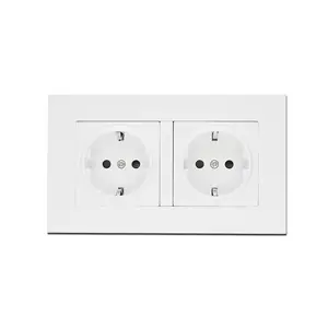 147 Type Double Twin Wall Sockets EU German Type 250V 16A 2-Pin AC Germany Socket