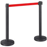 Support de ligne de Queue de barrière rétractable en métal coloré de 2 mètres