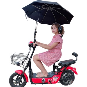 Manual Windproof UPF 50+ Three-Folding Iron <b>Frame</b> Scooter Umbrella with Adjustable Angle Stroller Use All-Season Business Gifts - Product Image 3