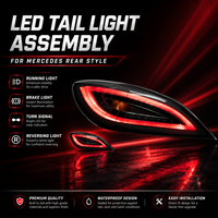 Conjunto de Luces Traseras LED BK para Mercedes CLS W218 2012-2017, Luz de Freno con Señal de Giro Secuencial, Conexión Plug and Play