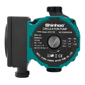 Shinhoo cổ điển 25-5-130 PWM hiệu quả cao tuần hoàn nước nóng và lạnh tăng cường lưu thông nhà bơm tuần hoàn