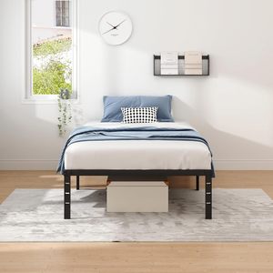 Camas <span class=keywords><strong>de</strong></span> Plataforma Metálicas Personalizadas, Fáciles <span class=keywords><strong>de</strong></span> Montar, con Espacio <span class=keywords><strong>de</strong></span> Almacenamiento para Dormitorios/Dormitorios Comunes/Habitaciones para Huéspedes, No Requiere Somier - Product Image 5