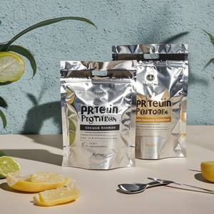 Bolsas de polvo de proteína de suero con cremallera de pie 5lb <span class=keywords><strong>10lb</strong></span> 15lb a prueba de humedad Mylar Packaging PE PET Plastic Gravure Food Packaging - Product Image 6