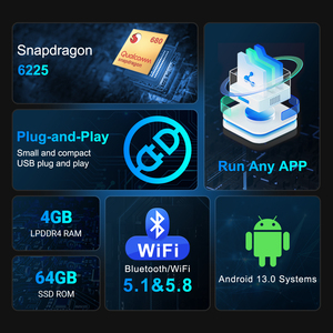 <span class=keywords><strong>ขาย</strong></span>ดี 4+64GB 8G+128GB กล่องสมาร์ทแอนดรอยด์ Ai แบบพกพา อะแดปเตอร์ Carplay ไร้สาย 1 ปี แปลงจากแบบมีสายเป็นไร้สายสำหรับรถยนต์ - Product Image 3