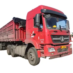 Gebruikte Beiben Tractor Truck Head 6X4 Diesel Brandstof Handgeschakelde Linker Stuurinrichting Euro 3 Emissie Standaard Noord Benz Tractor