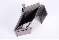 Portefeuille trifold en cuir véritable, nouveau modèle en cuir de vachette, blocage RFID, porte-cartes en cuir, organiseur, petit porte-monnaie, portefeuille compact pour femmes