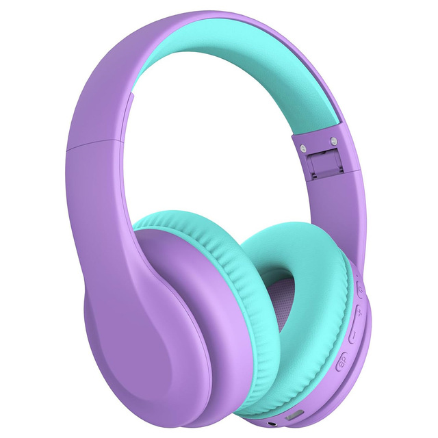 Lightweight Kids Wireless Headphones for Kids with 85dB Volume Limited Over-Ear Toddler Headphones with Microphone