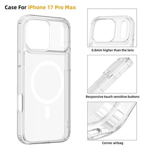 เคสโทรศัพท์ใสแม่เหล็กสำหรับ iPhone 17 Pro Max ยี่ห้อ <span class=keywords><strong>Bayer</strong></span> สำหรับ iPhone 16 ป้องกันรอยเหลือง ทนทาน ป้องกันการกระแทก - Product Image 3