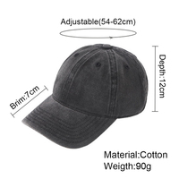 Gorra de Béisbol Desgastada Unisex de Algodón, Gorra Deportiva Vintage, Gorra de Béisbol con Logotipo Bordado Personalizado, Gorra de Golf para Papá