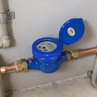 Meter Aliran Air Multi-Jet Wet DN15 Kelas Perlindungan IP68 Meter Air Dingin Kelas B Bersertifikasi OEM ISO4064