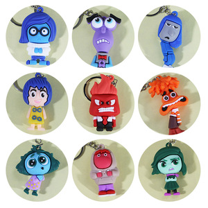Lot de 9 porte-clés en PVC de dessin animé avec <span class=keywords><strong>des</strong></span> émotions tristes sur le thème de la <span class=keywords><strong>guerre</strong></span> mentale pour la rentrée scolaire - Product Image 5
