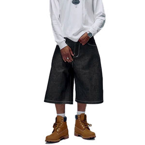 <span class=keywords><strong>Short</strong></span> <span class=keywords><strong>en</strong></span> <span class=keywords><strong>Jean</strong></span> Ample Tendance à Double Poche 100% Coton Brut avec Coutures Contrastées pour Homme, Jort <span class=keywords><strong>en</strong></span> Denim Selvedge Japonais - Product Image 2