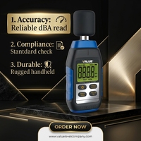 Sonometre portable, mesureur de niveau sonore, mesureur de décibels, rétroéclairage LCD pour la mesure des unités intérieures et extérieures