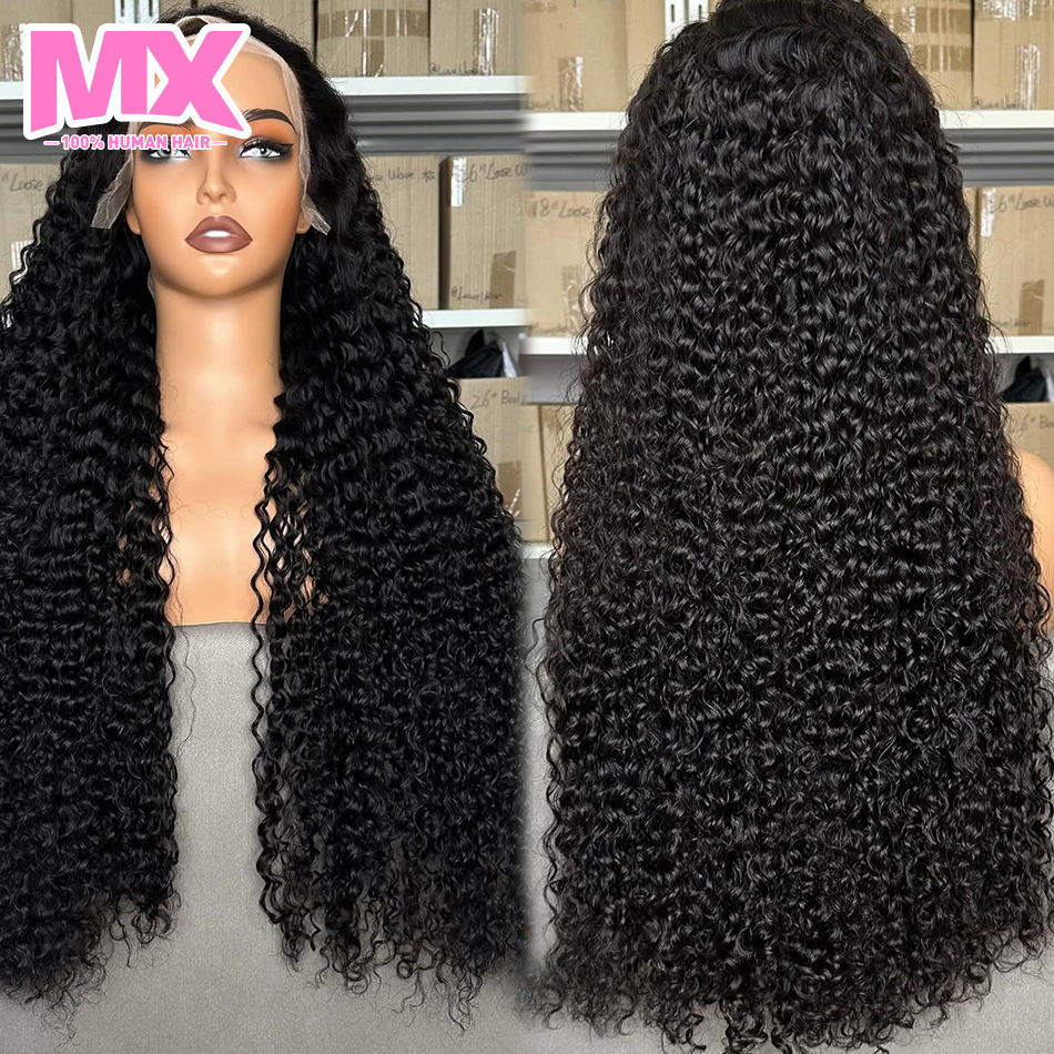 Wholesale Jerry Curly Raw Virgin Brazilian Human Hair Wig 4x4 5x5 ...
