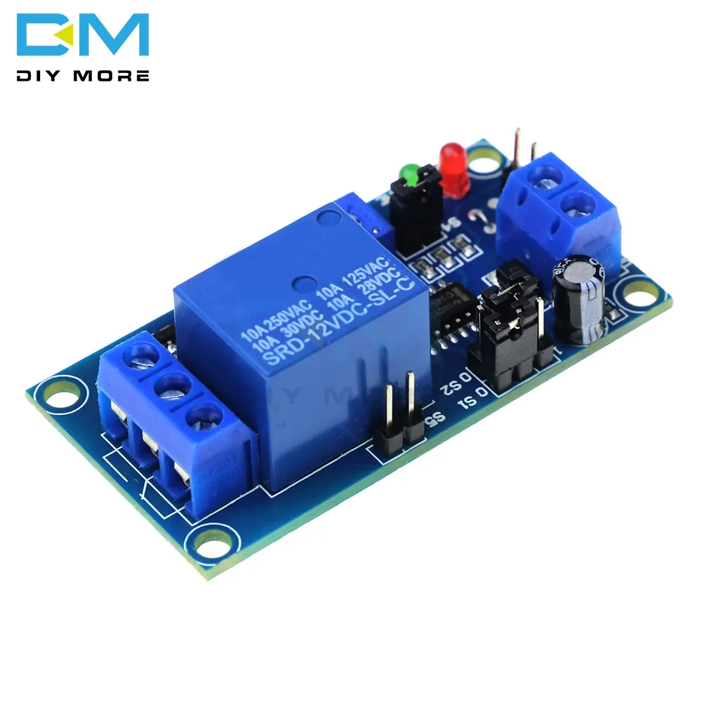 DC 12V zaman rölesi modülü Normal açık zaman geciktirme rölesi zamanlama zamanlayıcı röle kontrol anahtarı ayarlanabilir potansiyometre LED göstergesi