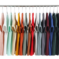 Kaos polos pria lengan pendek katun tebal putih polos dengan pola cetak yang dapat disesuaikan