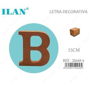 ILAN Lettera Decorativa in Legno B 15CM per Decorazione Murale - Product Image 1