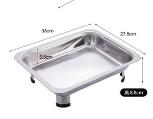 مقلاة شواء بغطاء مستطيلة طبق شواية بأغطية أطباق طعام صواني شواء مع مقابض حاوية طعام - Product Image 4