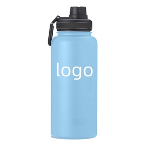 Botella de Agua Aislada de Acero Inoxidable de Doble Pared de 32 oz con Logotipo Personalizado, Color Morado, para Viajes, Gimnasio y Deportes, con Tapa Abatible y Pajita - Product Image 1