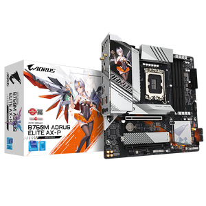 GIGABYTE 2025 Nouveau B760M <span class=keywords><strong>AORUS</strong></span> ELITE AX-P Intel <span class=keywords><strong>DDR5</strong></span> LGA 1700 Dual PCI-E 4.0/5.0 14th CPU Support Gaming Desktop Motherboard PC - Product Image 1