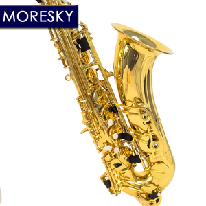 MORESKY Bb тенор саксофон Золотые ключи с футляром музыкальный инструмент саксофон - Product Image 1