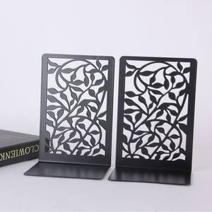 Cleye Serre-livres en métal design ajouré pour bureau, support de rangement pour livres - Product Image 2