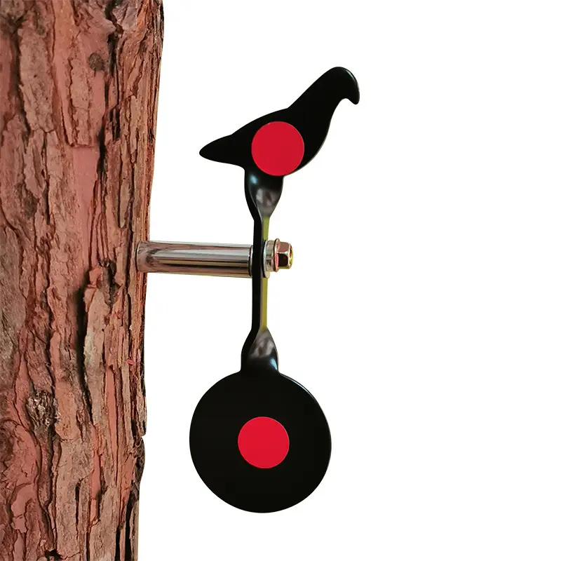 गुलेल अभ्यास करने के लिए लक्ष्य पोर्टेबल प्रतिरोधी मार पेड़ काटने लक्ष्य धातु शूटिंग लक्ष्य खाने चिकन शूटिंग