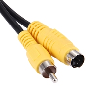 RCA AV dönüştürücü adaptör kablosu için 4 Pin S-VIDEO TV