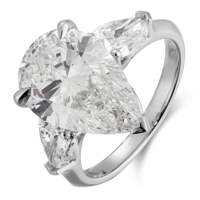 2025 New Fashion Pear GIA Certified Platinum 950 Wedding Ring D VVS1 Lab Grown Real Diamond for Women Engagement Jewelry