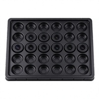 Baki Kemasan Chip IC Anti Statis ESD Thermoformed Multi Cavity Warna Hitam QFP BGA Carrier untuk Elektronik Konsumen