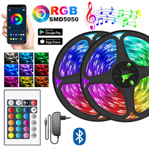 Kit de Tira <span class=keywords><strong>LED</strong></span> WS2812B 12V 5050 con Control Remoto RF, <span class=keywords><strong>WiFi</strong></span>, Música y Voz <span class=keywords><strong>Alexa</strong></span>, Tira de Luz <span class=keywords><strong>LED</strong></span> RGB Individualmente Direccionable RGBIC WS2812 - Product Image 1