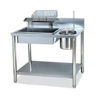 Table de panure manuelle double pour poulet frit, équipement KFC électrique en acier inoxydable, vente flash pour restauration rapide