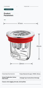แกนดักกลิ่นพื้นห้องน้ำแบบเหล็ก ป้องกันกลิ่นย้อนกลับ ป้องกันแมลงและกลิ่นไม่พึงประสงค์ - Product Image 2