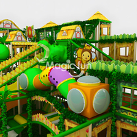 Nouveauté : Équipement de Parc de Jeux Intérieur Commercial Personnalisé, Thème Jungle Ludique, Labyrinthe d'Aventure pour Enfants