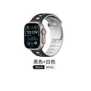 Correa de Silicona para Reloj Apple Watch S10 11 46mm Ultra 49mm SE 44mm, Correa Deportiva de Doble Color, Venta al Por Mayor - Product Image 6