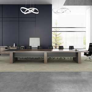 Table de <span class=keywords><strong>conférence</strong></span> en bois moderne convertible extensible pour 10-16 personnes Table de réunion de bureau - Product Image 2