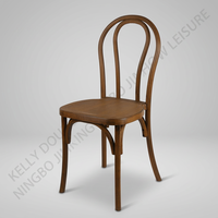 Chaise de restaurant en résine JIHOW, couleur châtaigne, design moderne antique, légère, durable, usage commercial