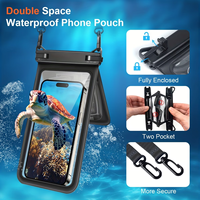 Pochette étanche pour téléphone avec fenêtre de confidentialité, sac étanche pour dissimuler téléphone et objets de valeur pour les voyages à la plage