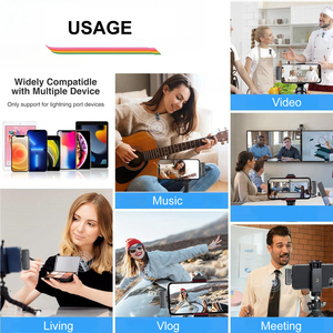 2in1 רעש מבטל מיקרופון מעבה אלחוטית עבור טלפון חכם וידאו קליפ וידאו חי - Product Image 4