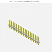 Connecteur de broches mâles en laiton pour carte PCB, pas de 2,54 mm, 1x18 broches, 2,54 mm, 12V, rond, pour PCB PZ254-1-18-Z