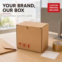 Maßgefertigte Kraft-Wellpappe-Versandbox E-Flute mit Individuell Bedrucktem Logo in Jeder Größe Flach Verpackt Großhandel OEM ODM Direkt ab Werk