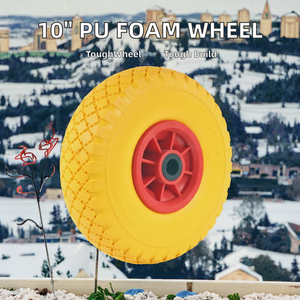 Rueda Sólida de Espuma PU de 10 Pulgadas 3.00-4 con Llanta de Plástico, Nueva, Capacidad de Carga de 150 kg para Carretilla - Product Image 2