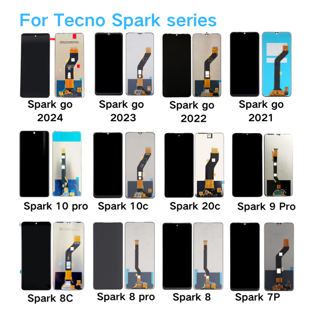 OEM 6.5 Inch LCD Touch Display Assembly for Tecno Spark Go 2023 A70 with 3 Year Warranty