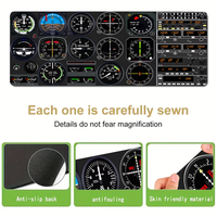 Aircraft Instrument Panel Mouse Pad Extra-Large Gaming Desk Mat Non-Slip Rubber FThe Ideal Choice Durable Odorless Keyboard