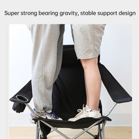 Chaises pliantes de camping portables avec dossier, logo personnalisé, pour l'extérieur, chaise de plage pliable de loisirs avec poche