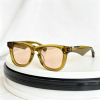 Nouvelles lunettes de soleil carrées rétro à monture intégrale, verres transparents dégradés, unisexes, haut de gamme, pour la conduite, protection UV400