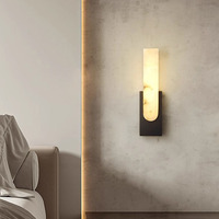 Lampe murale LED en fer et marbre Nordic the Jane B&B pour chambre à coucher, salon, escalier, couloir et balcon