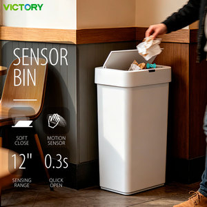 <span class=keywords><strong>Poubelle</strong></span> intelligente de salle de bain à détection de mouvement automatique en PP ABS, <span class=keywords><strong>poubelle</strong></span> électrique moderne pour cuisine avec couvercle - Product Image 1
