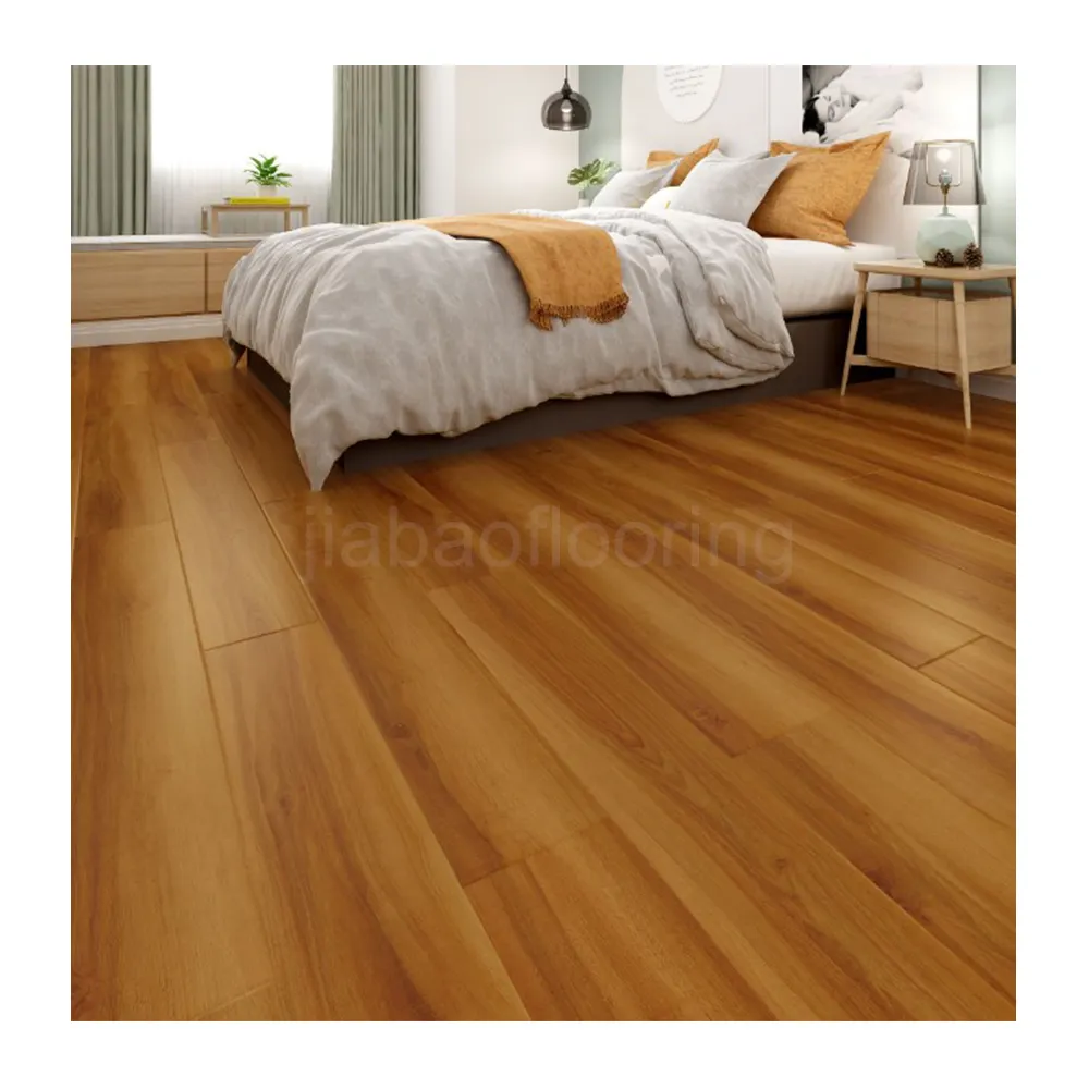 Kualitas Tinggi Tahan Air Piso Laminado 8Mm HDF AC3 AC4 Klik Lantai Kayu Laminasi