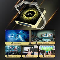 X96 X10 Carcasa Metálica Verdadero 8K Android 11 TV Box Amlogic S928X 5 Núcleos WiFi6 8GB RAM DDR4 64GB TV Box con Antena Externa